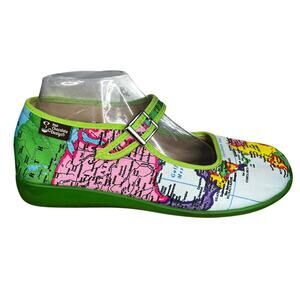 Vintage Y2K Hot Chocolate Design Women’s Bon Voyage Mary Jane’s Size 38 US 8